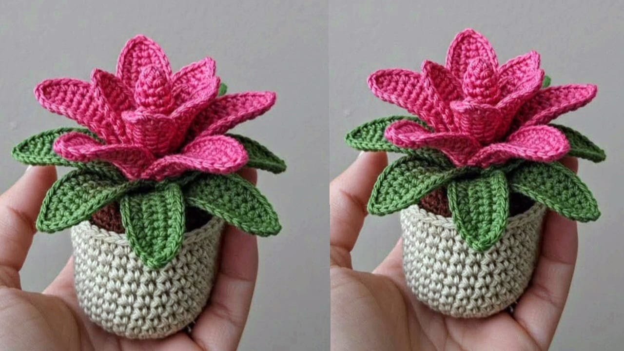 Macetita de Flores a Crochet_ Tejido Mini y Súper Tierno