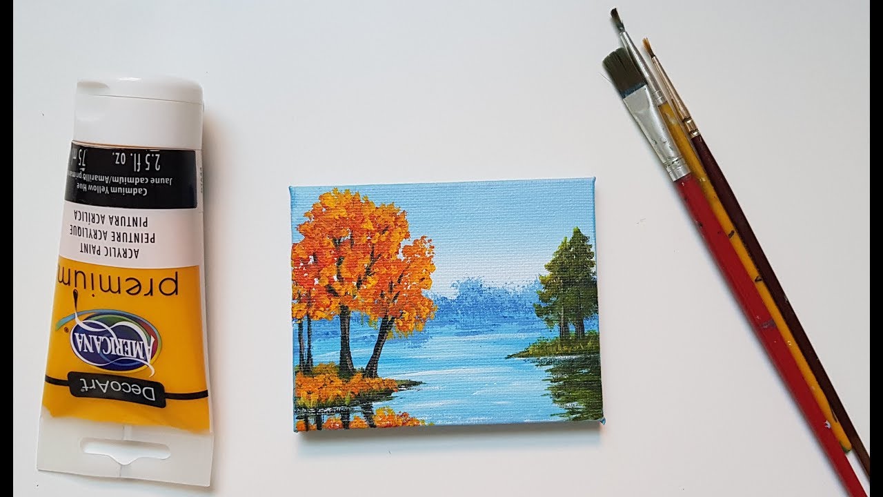 Fall Painting | Acrylic on Mini Canvas | BooBooPaintz