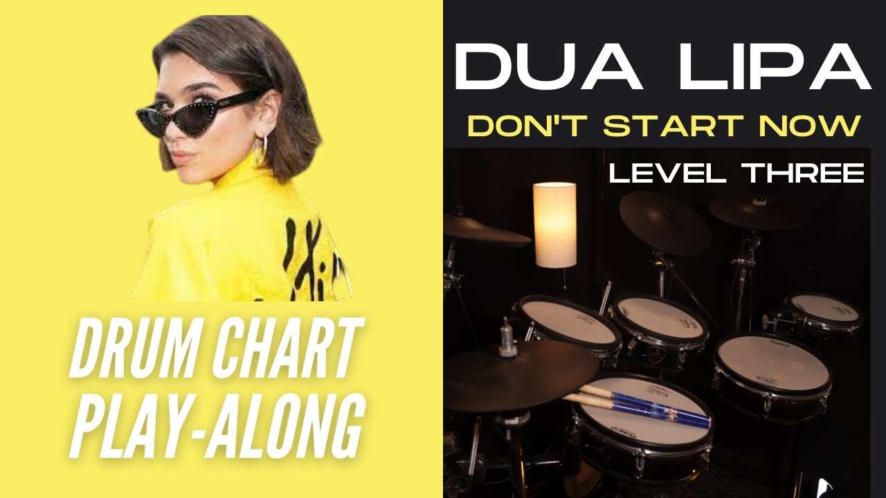 Dua Lipa | Don't Start Now Drum Transcription/ Chart Play-along | Level Three