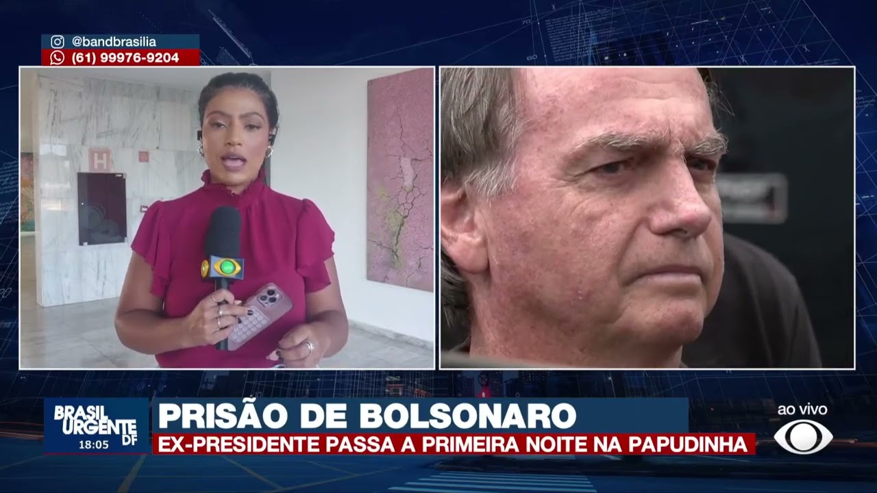 PRISÃO DE BOLSONARO: EX-PRESIDENTE PASSA A PRIMEIRA NOITE NA PAPUDINHA