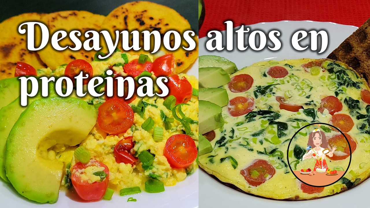 ⚠️DOS DESAYUNOS ALTOS EN PROTEÍNA💪‼️ #desayunoconhuevos #desayuno #desayunosfaciles