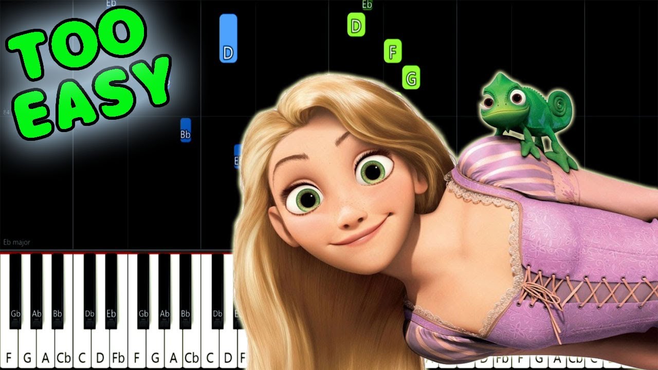 Disney - Tangled - I See The Light - VERY SLOW EASY Piano Tutorial [animelovemen]