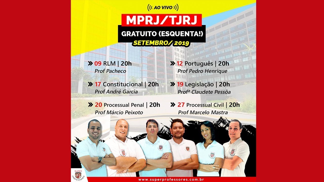 CONCURSO MPRJ -AO VIVO - Aula com o super prof. Claudete Pessoa Lei Org&acirc;nica -Compet&ecirc;ncias do MP