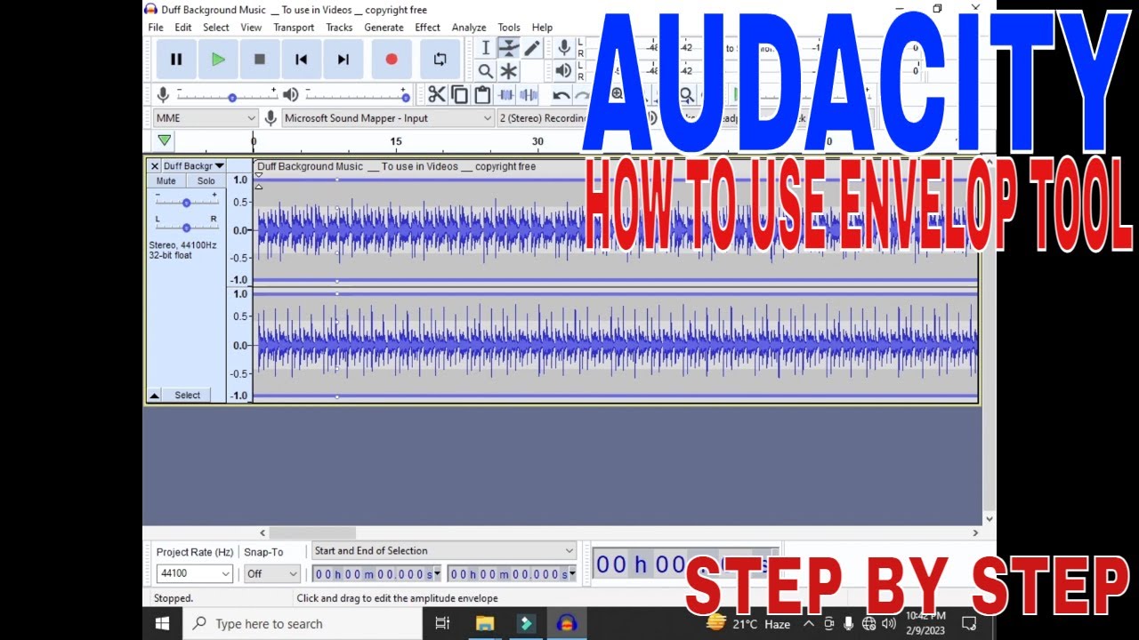 ✅  How To Use Envelope Tool In Audacity 🔴