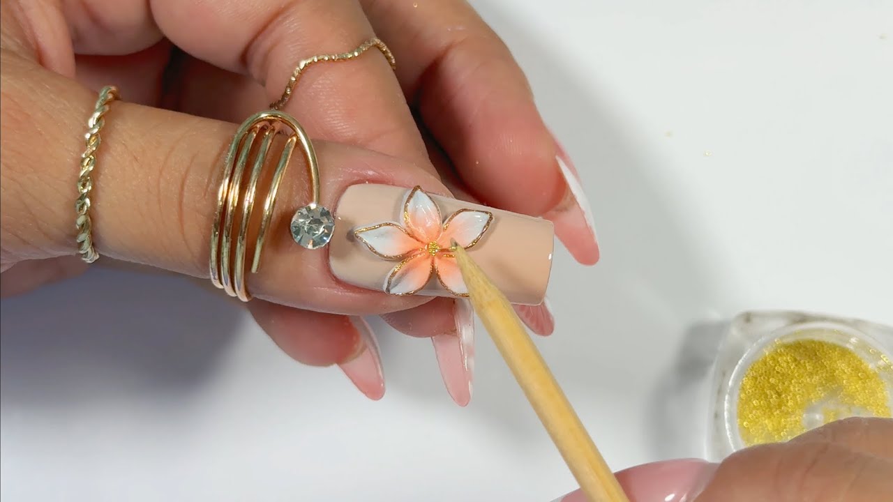 💕Flor En 3D Con Gel Sólido/ Viral Flores Uñas 🌺💅 