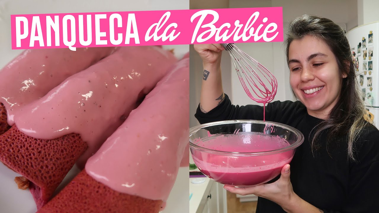 ALMOÇO DO DIA: PANQUECA VEGANA DA BARBIE  | TUDO ROSA E SEM CORANTE ARTIFICIAL | TNM Vegg