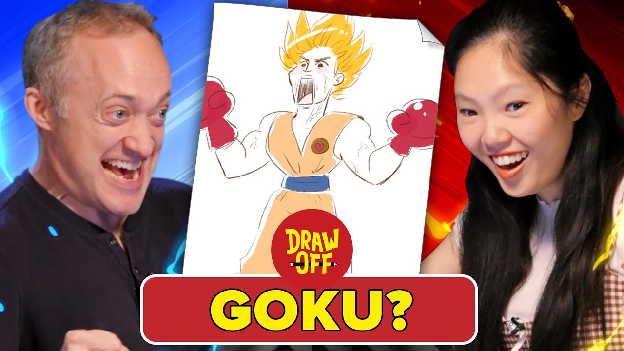Animator Vs. Cartoonist Draw Dragon Ball Z Characters From Memory (ft. Ross Draws) • Draw-Off