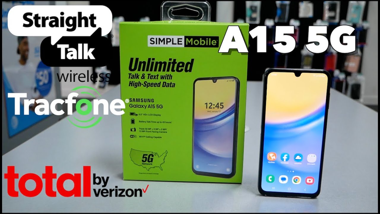 Распаковка Samsung Galaxy A15 5G и глубокий взгляд на Straight talk, общий обзор от Verizon, Trac...
