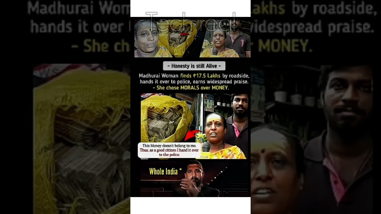Honesty Still Exists! Madurai Woman Finds ₹17 Lakh on Road & Returns It to Police  |True Inspiration