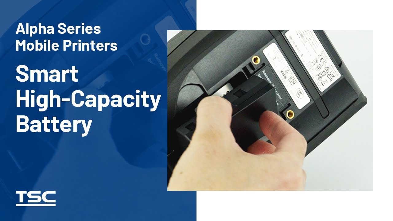 Alpha Series Mobile Printers: Smart High-Capacity Battery