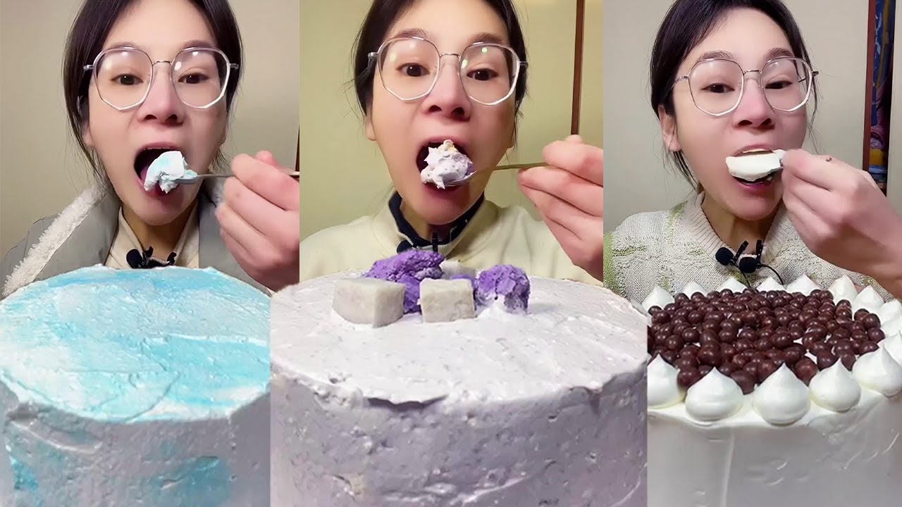 Asmr Whipping Cream Cake |Mukbang Eating 🧁🥞🍰