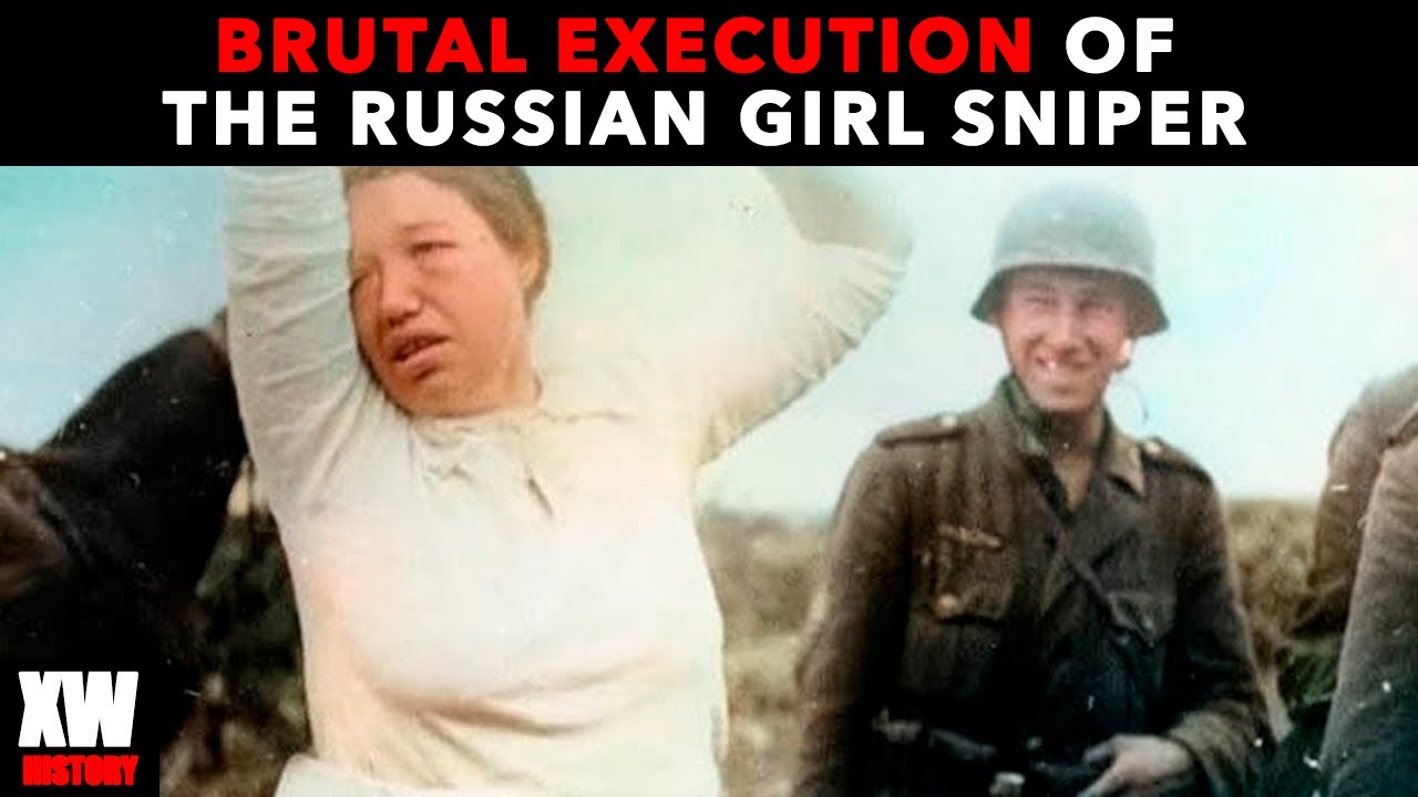 Brutal execution of the russian girl sniper