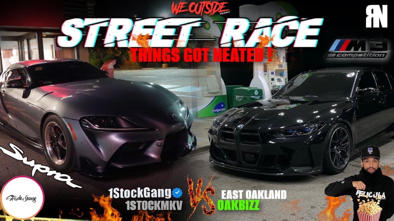 Команда Street Race Team 1STOCKGANG MK5 TOYOTA SUPRA против BMW G80 M3 и GTR R35 против MUSTANG