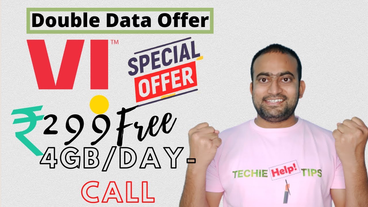 VI Double Data Offers ,Vi New Plan 299 Full Details 4GB Data Daily Plan |Weekend Data Rollover Offer