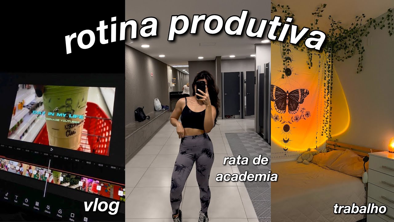 ROTINA: ratinha de academia estudante 📚🏋🏻‍♀️✨