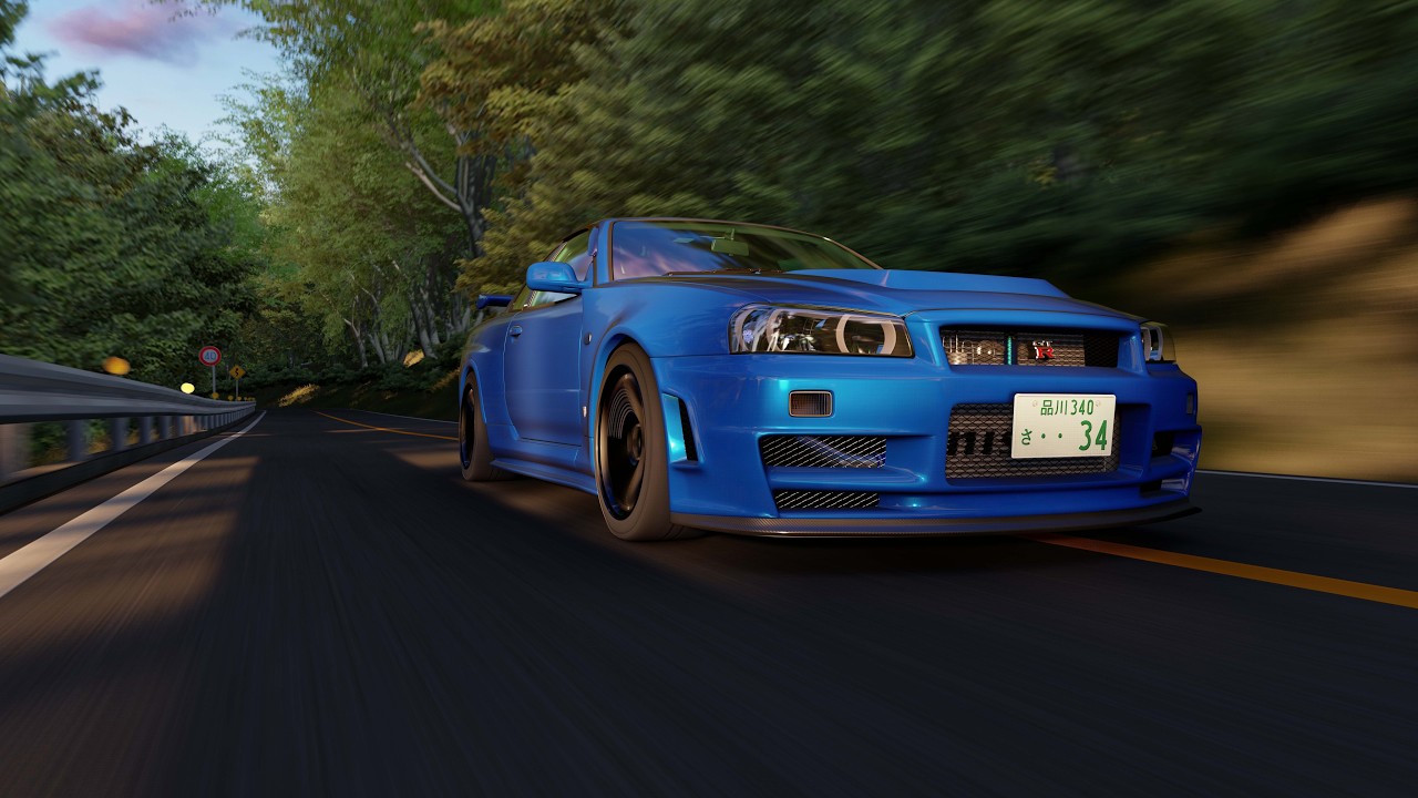 Nissan Skyline GT-R R34 Z-Tune en Akina DownHill | Assetto Corsa