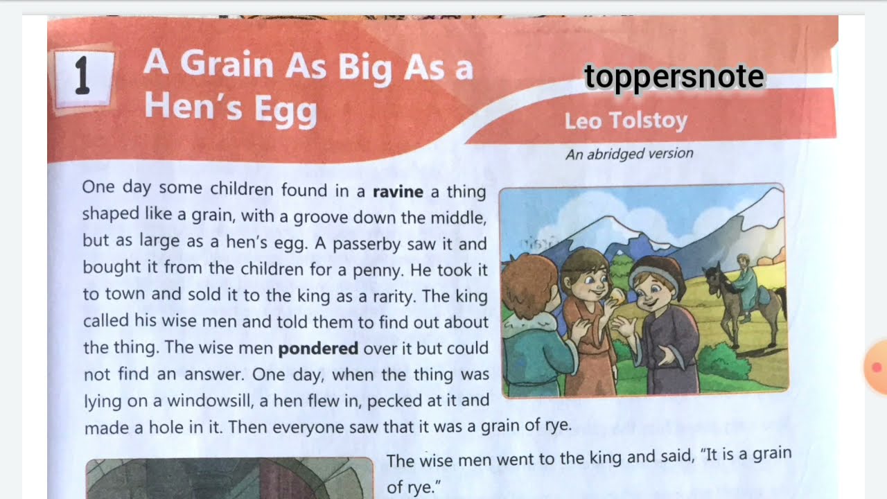 chapter 1 A grain as big as a hen's egg