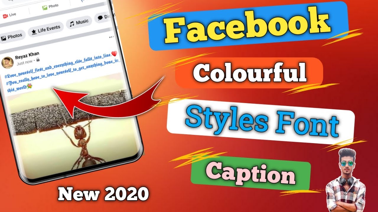Facebook styles Font caption | How to use Colour Text on Facebook | Blue colour captions