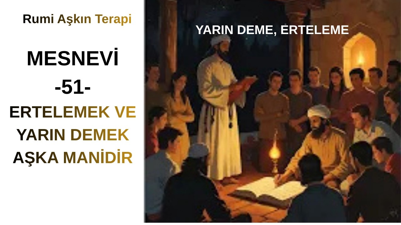 MESNEVİ-51-ERTELEMEK VE YARIN DEMEK AŞKA MANİDİR