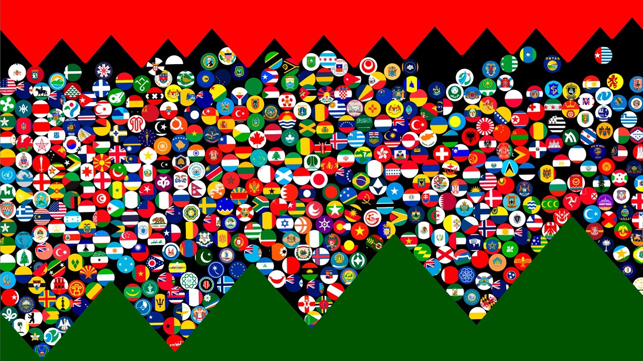 All Countries Marble Race in Algodoo