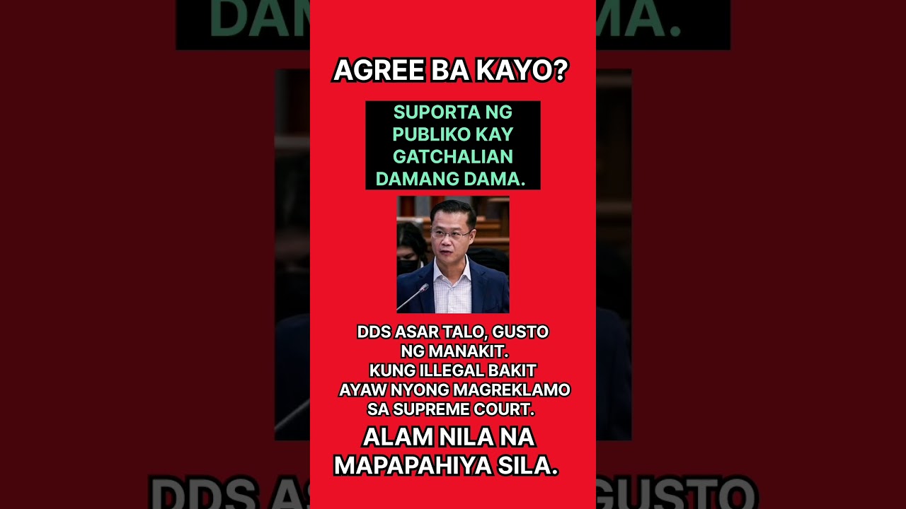 WIN GATCHALIAN MAY SUPORTA SA MARAMING TAO.