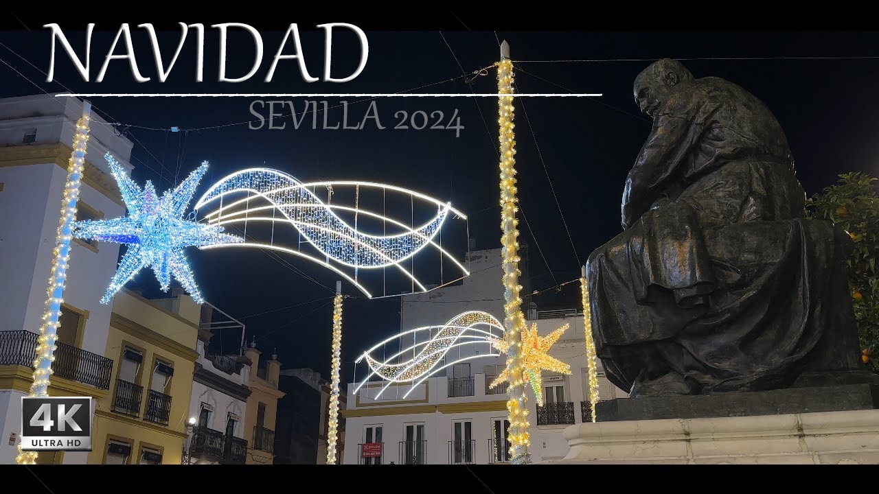 NAVIDAD EN SEVILLA 2024 | LUCES Y BELÉN CAJASOL | 4K