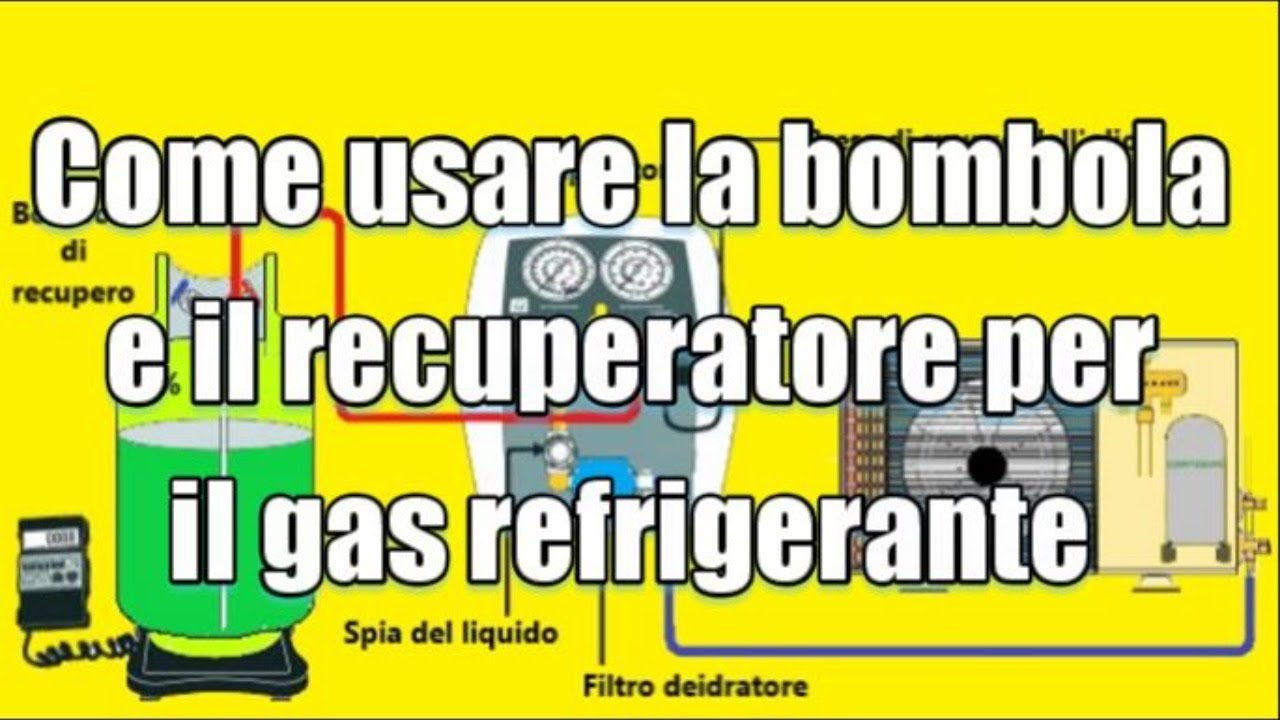 Come usare la bombola e il recuperatore per il gas refrigerante, prepariamoci all'Fgas