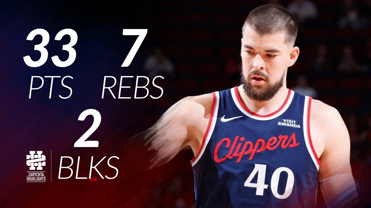 Ivica Zubac 33 pkt. 7 zbi&oacute;rek 2 bloki przeciwko Rockets sezon 25/26