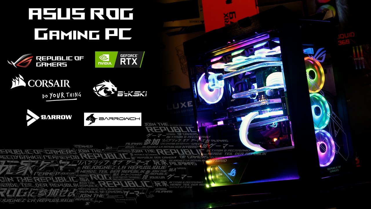 FULL PC BUILD - ALL ROG GAMING PC CUSTOM HARD LINE LIQUID COOLING