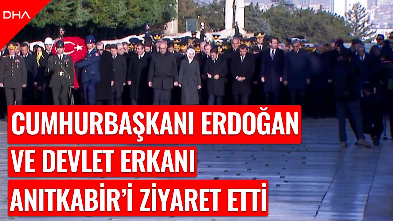 Cumhurbaşkanı Erdoğan ve devlet erkanı Anıtkabir'i ziyaret etti