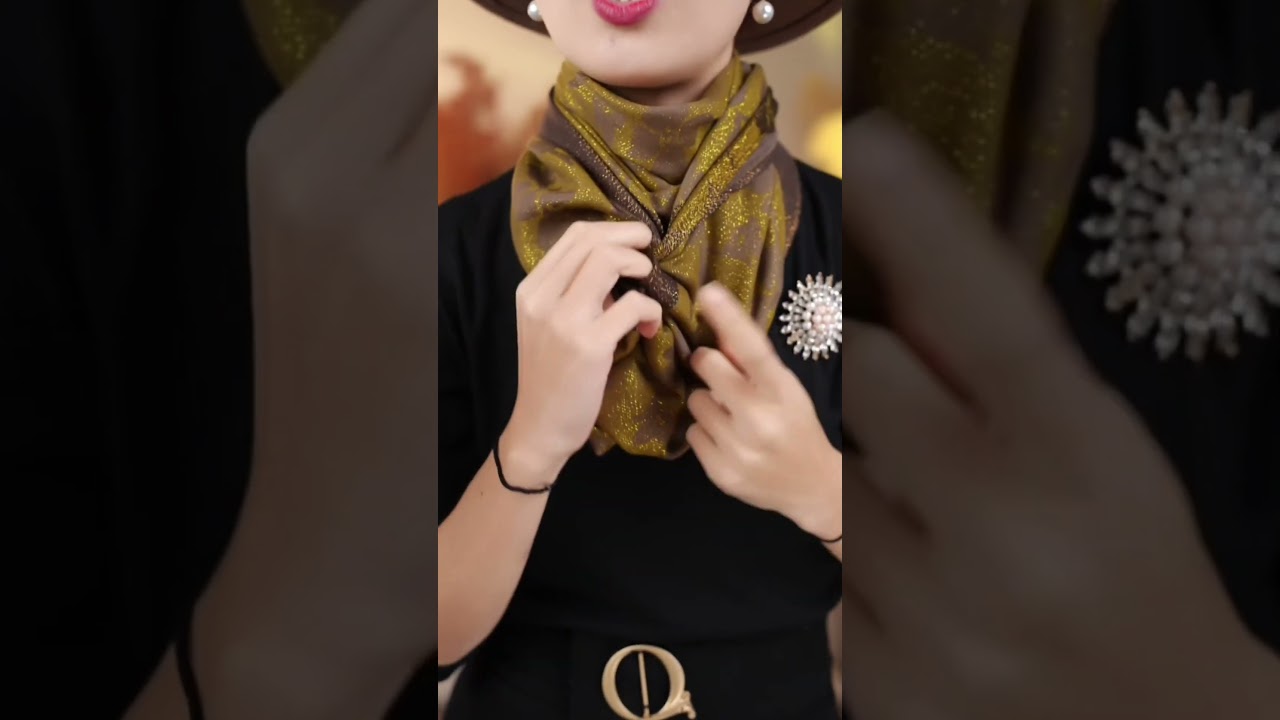 Стильные способы завязать шелковый шарф 