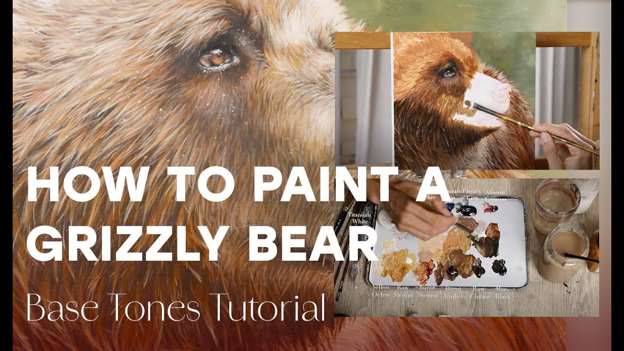 How to Paint a Grizzly Bear With Acrylic Paint - Base Tones