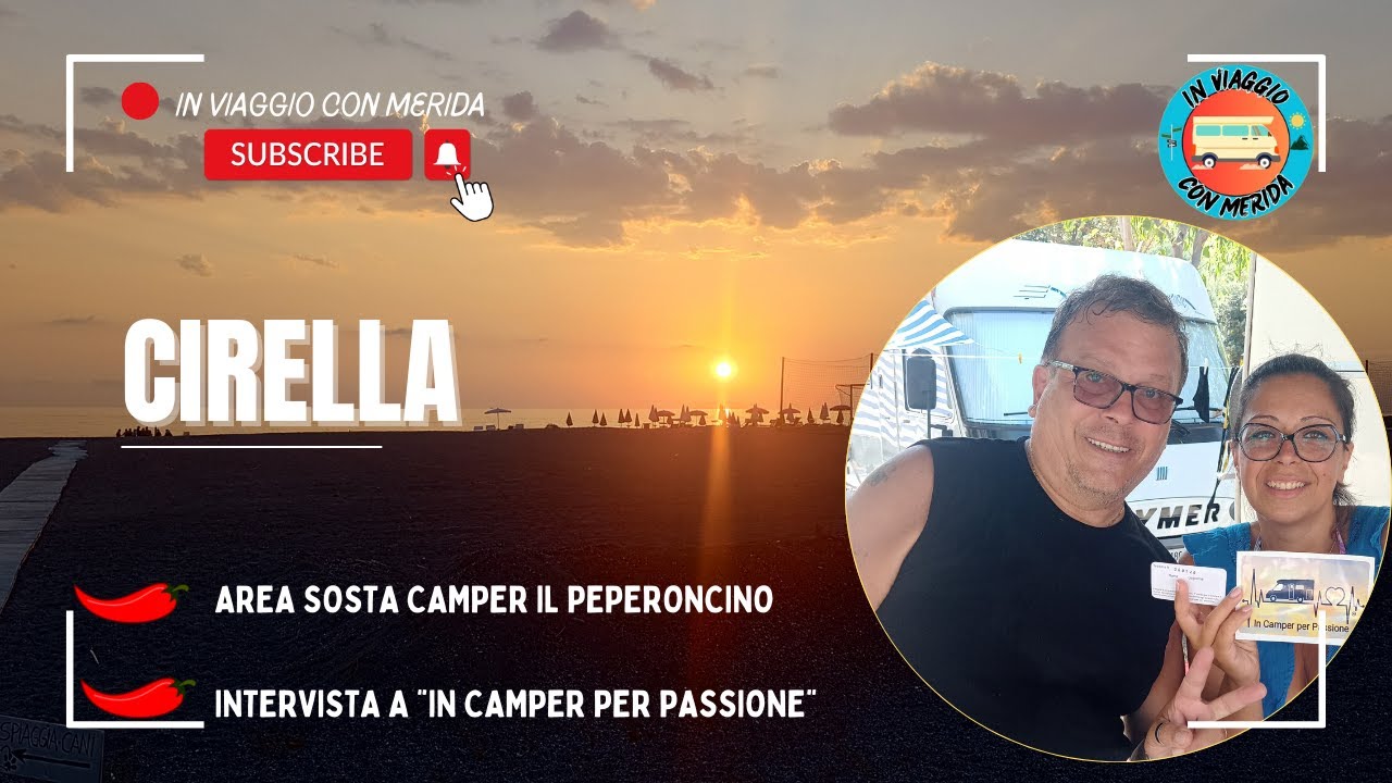 Cirella Area Sosta Camper Il Peperoncino e Intervista a "In camper per passione" | Video 30