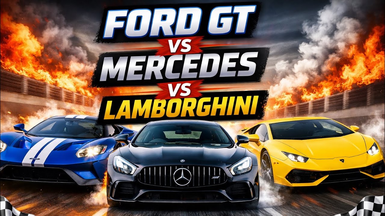 Ford GT Takes on Mercedes & Lamborghini | Who Wins?