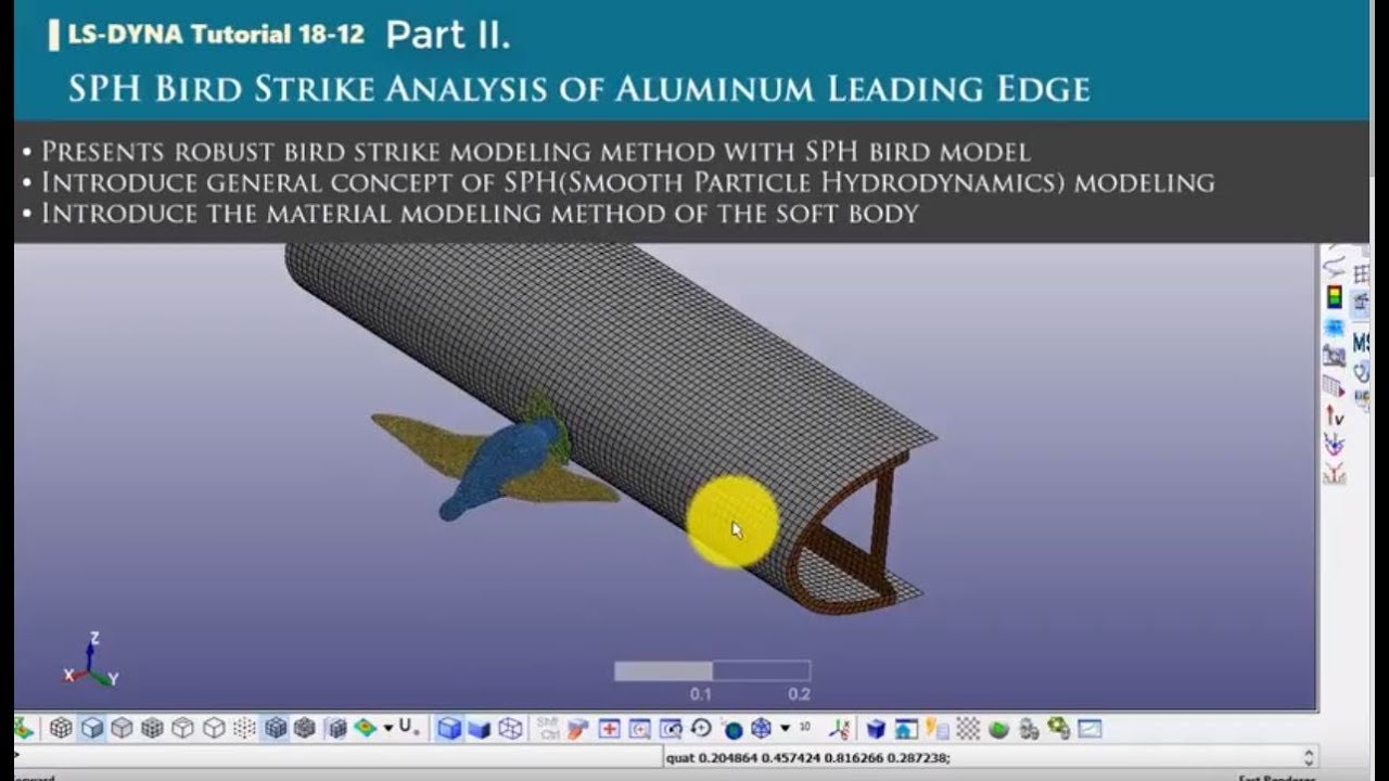 LS-DYNA tutorial | Part II. Bird-Shaped SPH Bird Strike Analysis of Leading Edge | 18-12