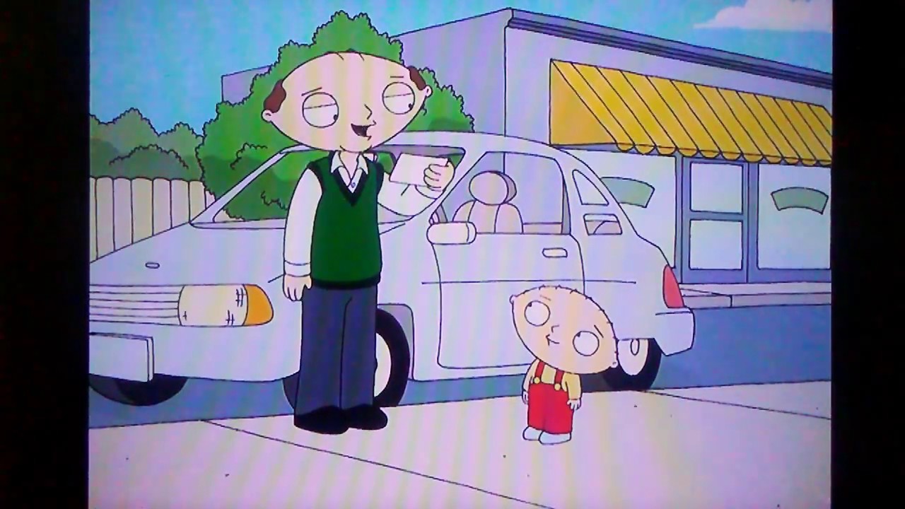 Stewie Changes The Past For The First Time.