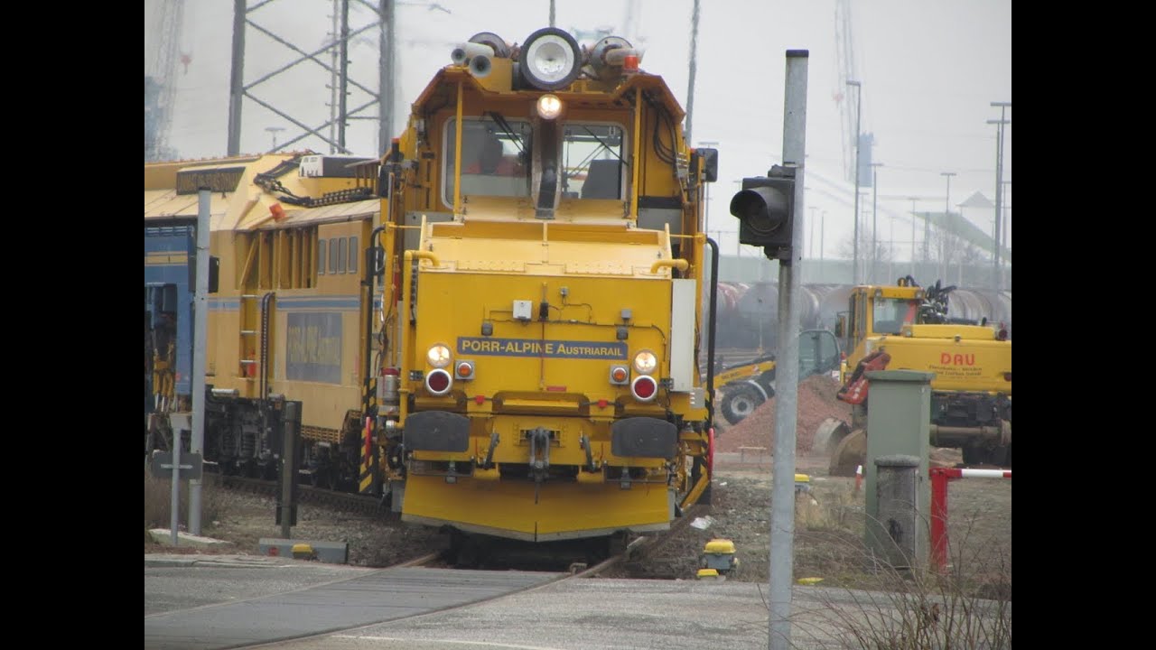 Rangierfahrt Plasser & Theurer Gleisbauzug von Porr