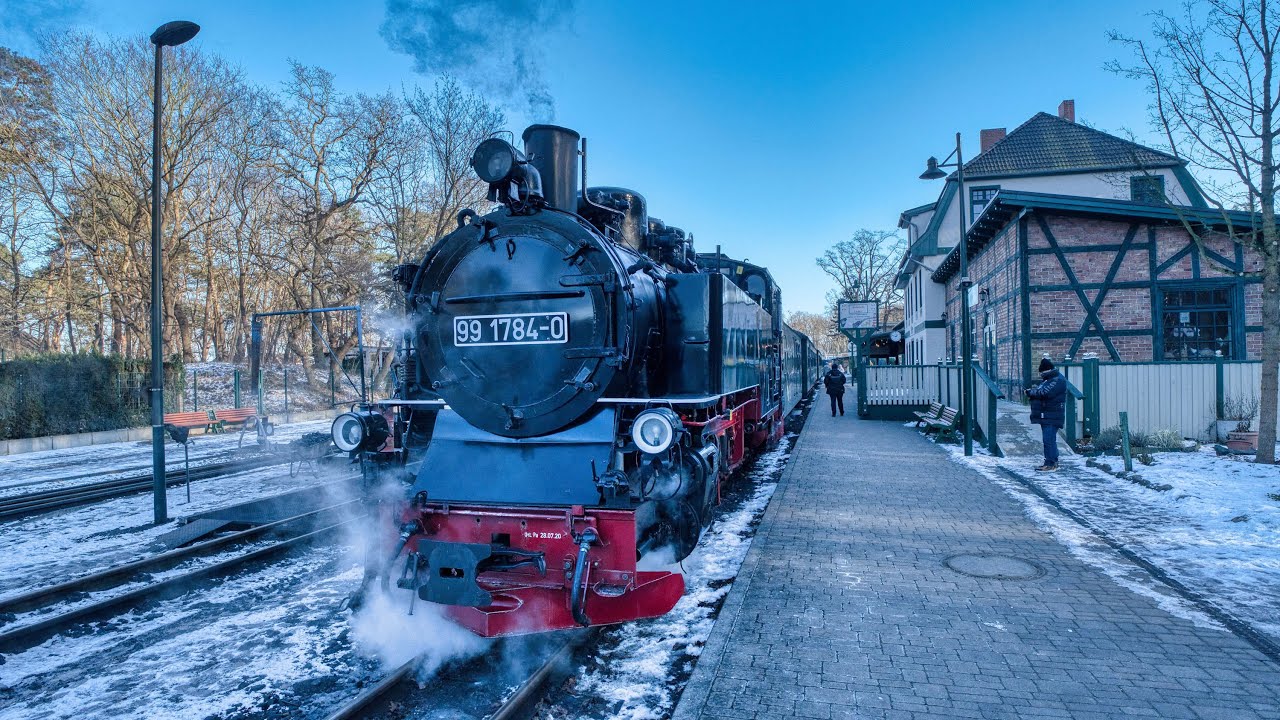 Mit dem rasenden Roland zu den gefrorenen Ostseewellen auf Binz