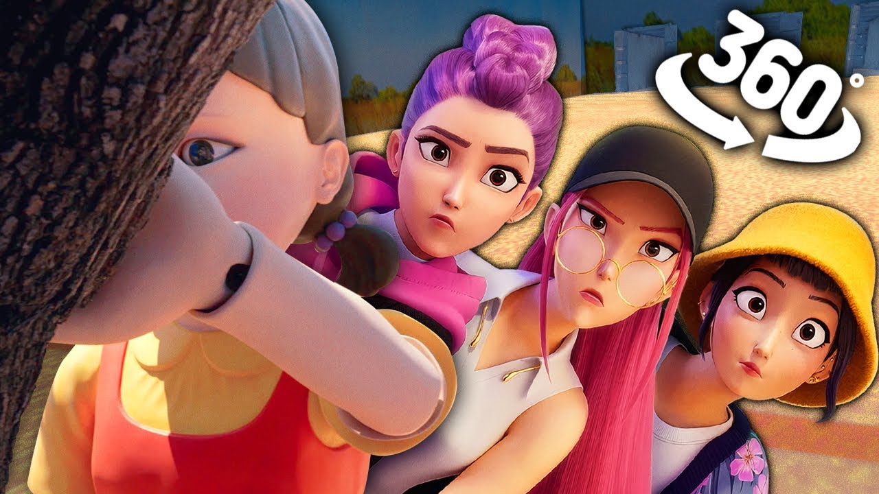K-Pop Demon Hunters HUNTR/X in Squid Game Red Light, Green Light ! | 360&deg; VR