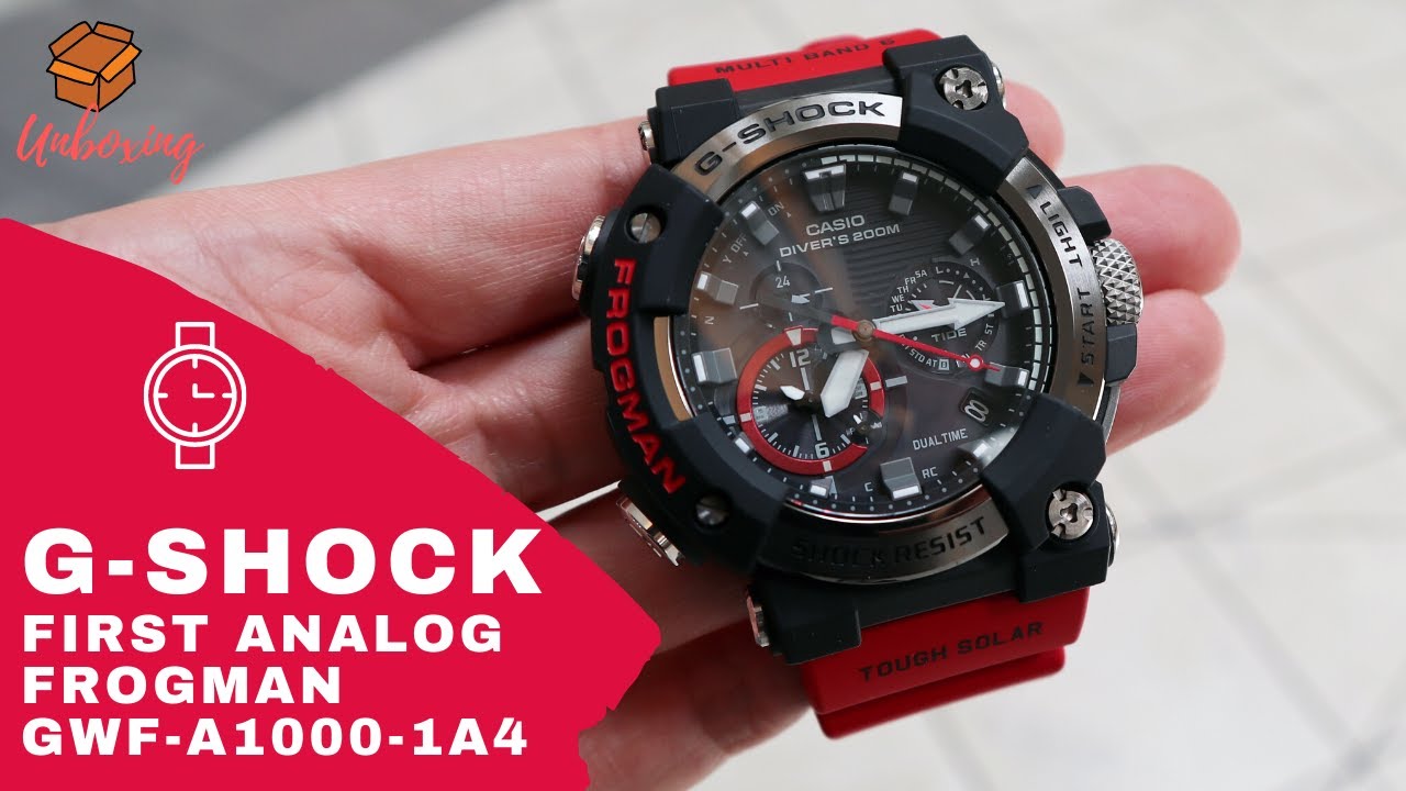 UNBOXING FIRST G-SHOCK FROGMAN ANALOG SOLAR GWFA1000-1A4