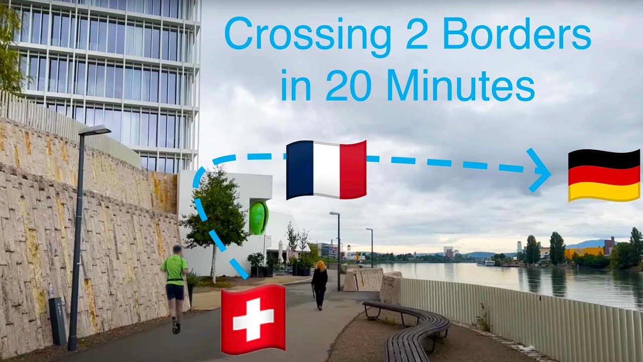 Switzerland - France - Germany | Basel - Huningue - Weil am Rhein - Crossing 2 Borders in 20 Minutes