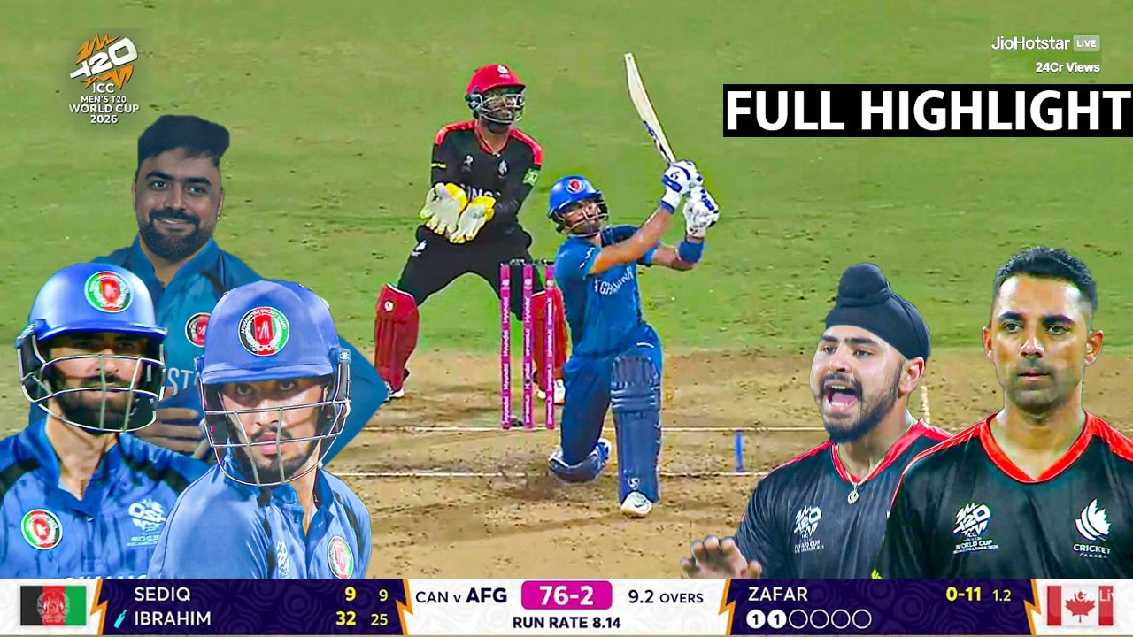 Afghanistan vs Canada T20 Worldcup 2026 Full Match Highlights | AFG vs CAN T20 WC Full Highlights