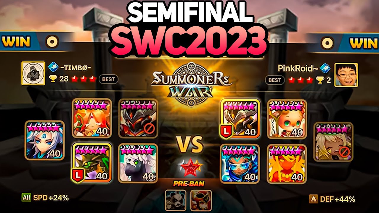 PINKROID vs TIMBO (BO5). SWC2023 EUROPE CUP SEMIFINAL - Summoners War