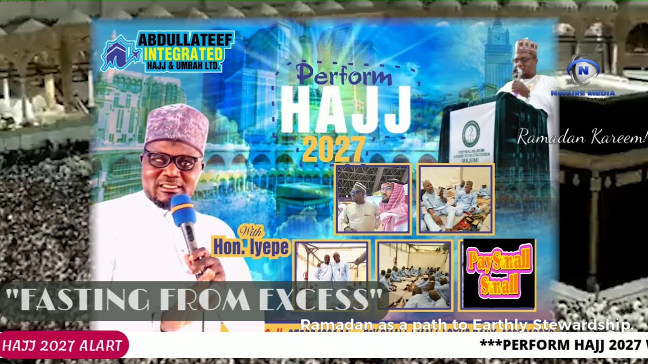 TOPIC: FASTING FROM EXCESS: Ramadan as a path to Earthly  Stewardship.