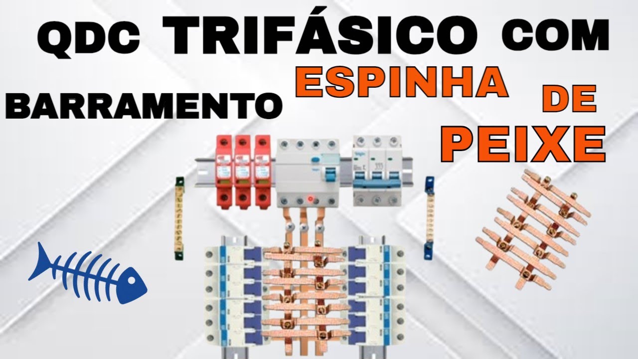 INSTALAÇÕES ELÉTRICAS: MONTANDO UM QDC TRIFÁSICO COM BARRAMENTO ESPINHA DE PEIXE - AULA 34