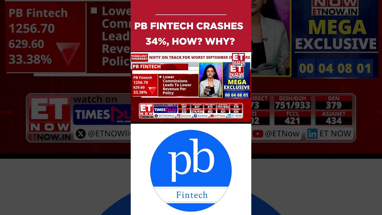 Акции PB Fintech в свободном падении: что означают предложения IRDAI по ограничению комиссий #sho...