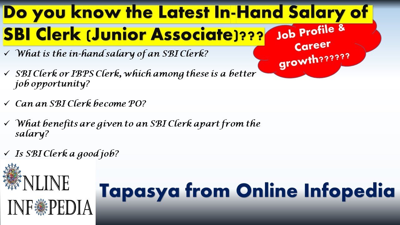 SBI Clerk salary | SBI Job Profile & Career Growth | SBI Bank Junior Associate - Clerk latest Salary