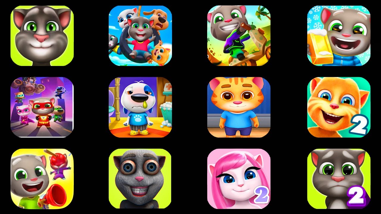 My Talking TomNew,My Talking Tom Friends,Tom Time Rush,Talking Tom Gold Run,My Talking Hank,Tom Hero