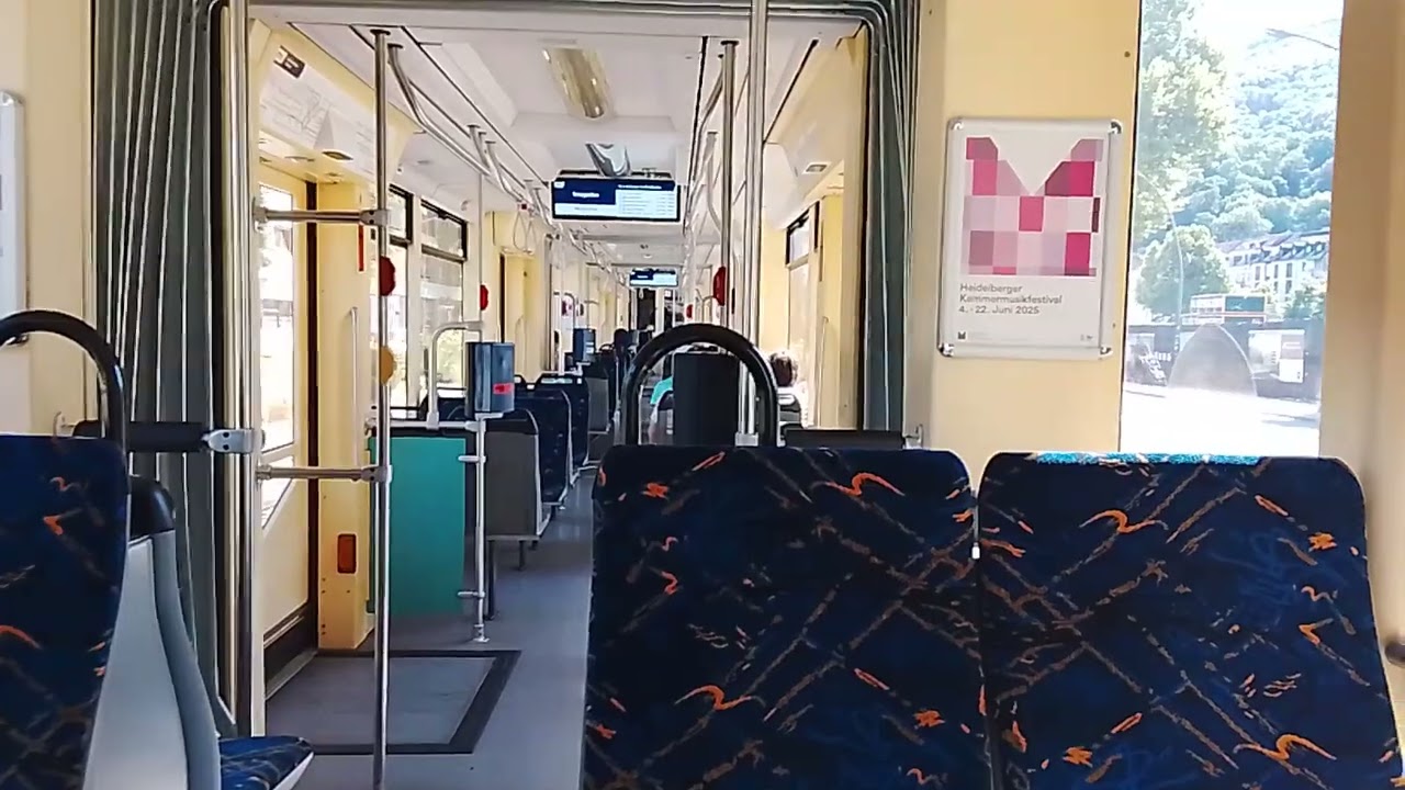Heidelberger Straßenbahn Doppeltraktion Linie 5 Weinheim - Heidelberg - Manheim