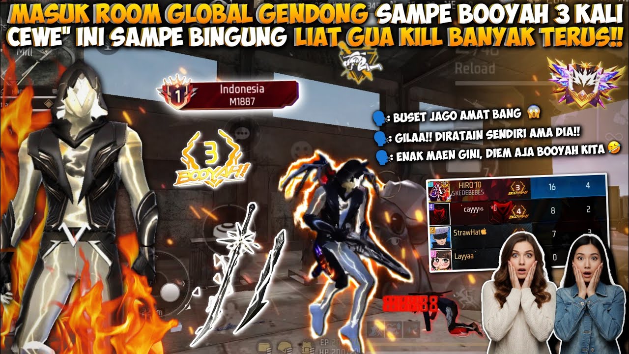 MASUK KE ROOM GLOBAL RATAIN 5 SQUAD SENDIRIAN!!BIKIN CEWE-CEWE INI SAMPE KAGET LIHAT GAMEPLAY HIRO!!